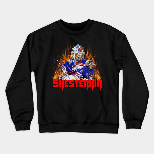 Igor Shesterkin Heavy Metal Crewneck Sweatshirt by Schuylkill Punch